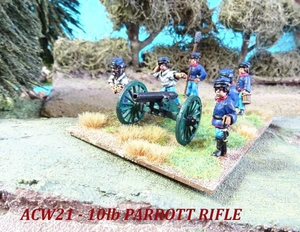 ACW21 - Union Field Artillery - 10lb Parrott Rifle Gun & 6 x Crew