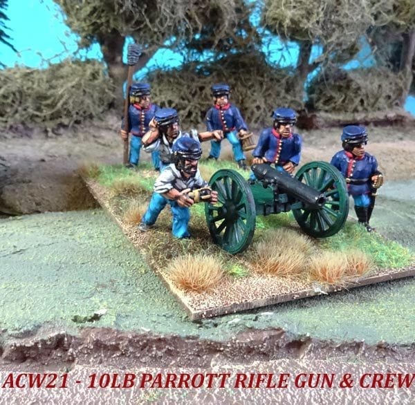 ACW21 - Union Field Artillery - 10lb Parrott Rifle Gun & 6 x Crew - Image 4