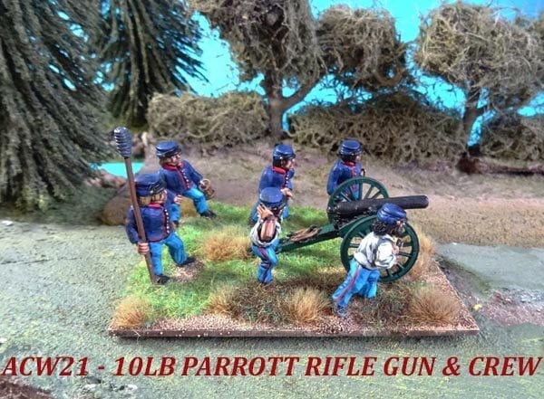 ACW21 - Union Field Artillery - 10lb Parrott Rifle Gun & 6 x Crew - Image 5