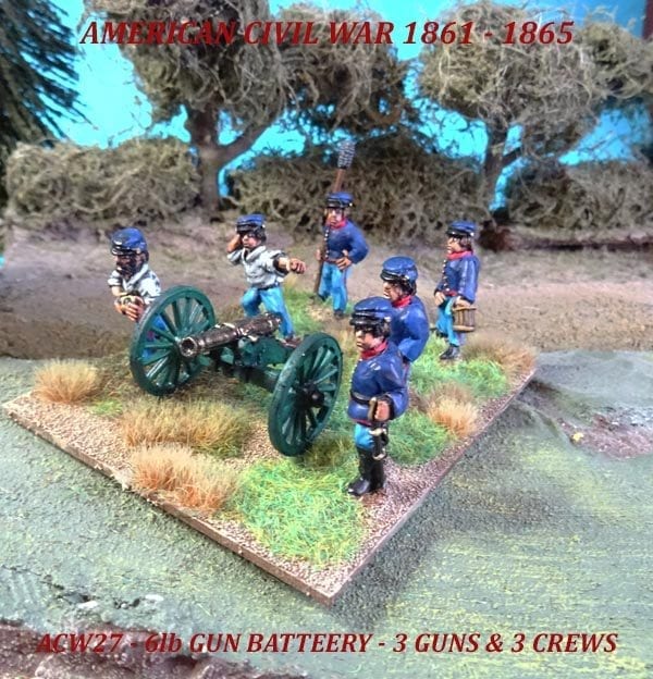 ACW27 - 6lb Gun Battery  - 3 x Guns & 3 x Crews